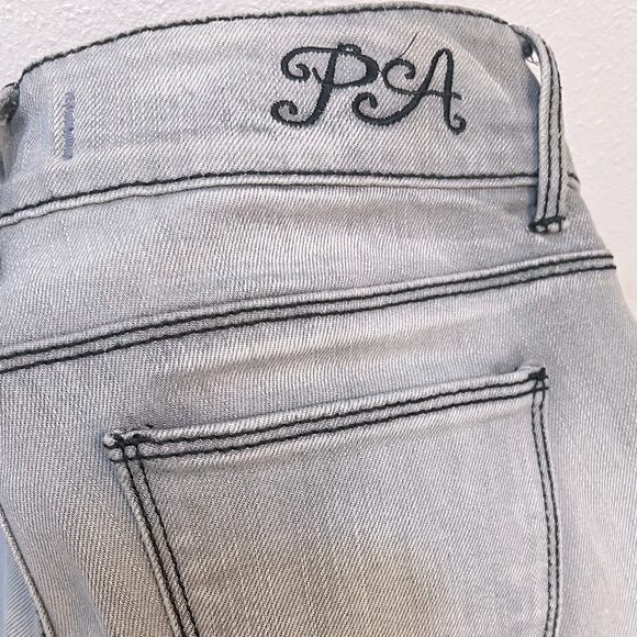 PINK AVE Boutique Grey Washed with Black Stitching skinny jeans. Size 3 - Picture 7 of 10